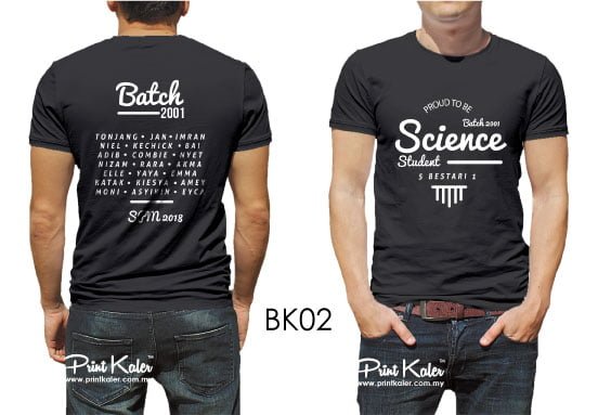 BK02 - Printing T-Shirt Murah | Print Kaler